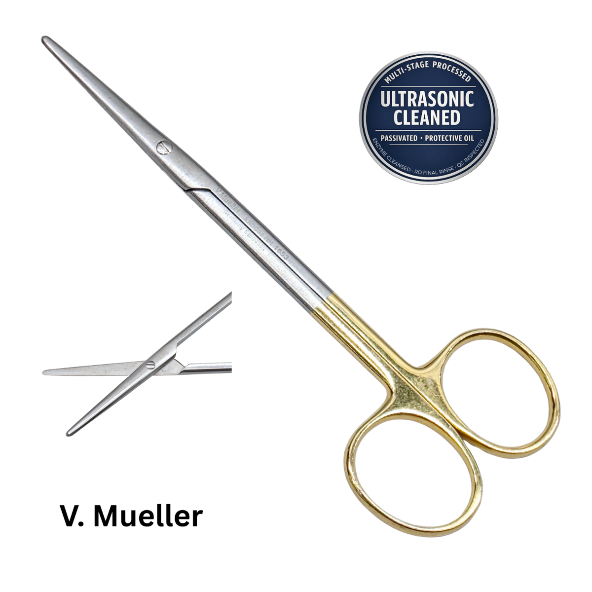 V. Mueller RH1653 Vital Metzenbaum Dissecting Scissors, Str 5.75