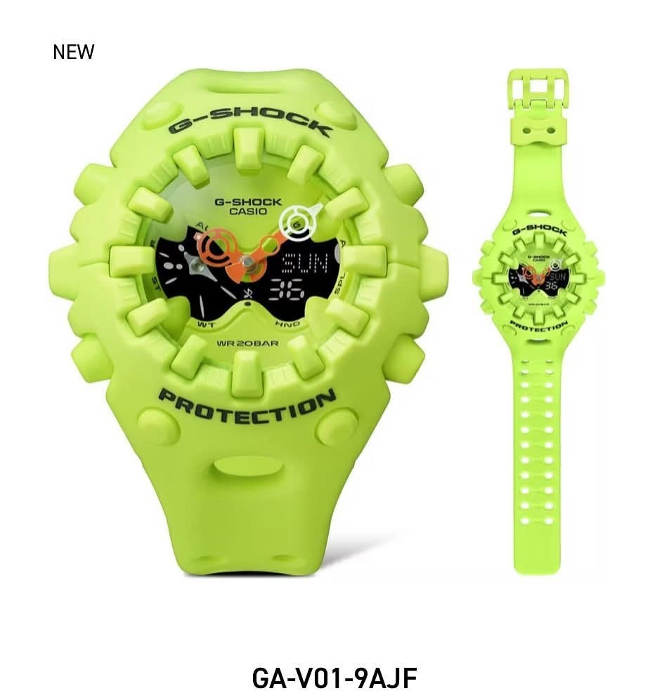 Casio G-Shock GA-V01-9A Yellow Analog Digital Tough Watch – Shock
