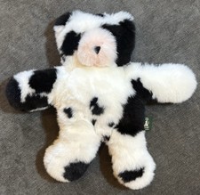 Vermont Teddy Bear Flat Black White Cuddly Stuffed Animal 12 Holstein Cow
