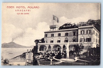 Capri Campania Italy Postcard Eden Hotel Molaro Anacapri Ile de Capri c1910