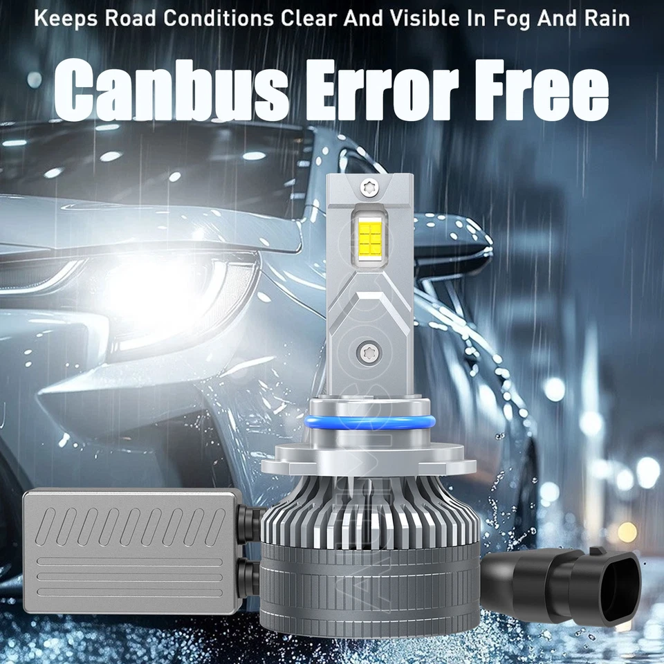 For BMW 525i 1990-1995 Combo 4x LED Headlights High Low Beam Light Bulb 800000LM - Image 2 of 4