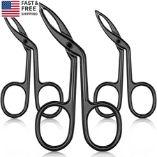 3 Pcs Eyebrow Tweezers Scissor for Women Facial Hair Handle Straight Tip Scissor
