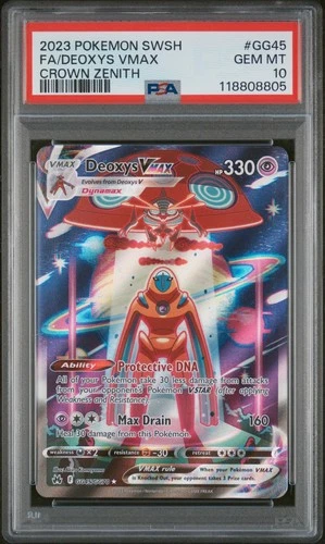 Pokémon TCG Deoxys VMAX GG45/GG70 Crown Zenith PSA 10 Ultra Rare