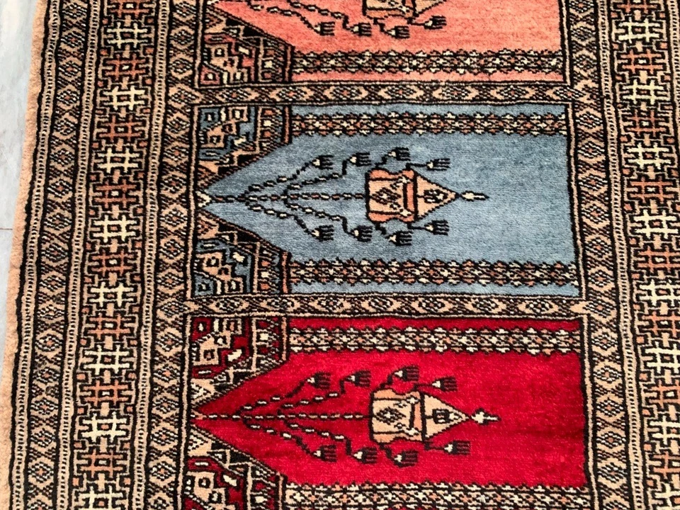 2x6 ft Vintage Afghan Hallway Runner Rug Kitchen Home Decor Runner Area Wool Rug - Image 3 of 4