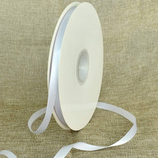 3/8 Inch X 100Yds White Satin Ribbon Thin Solid Fabric Ribbons Roll for Gift Wra