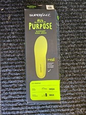 Superfeet All-Purpose Support High Arch Insoles Green Size F M11.5-13 W 12.5