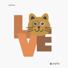 Cat Love Needlepoint Kit or Canvas