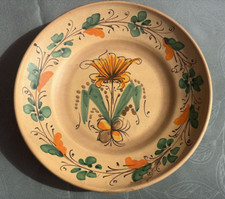 PIATTO IN CERAMICA SICILIANA DI CALTAGIRONE VINTAGE DECORO FLOREALE