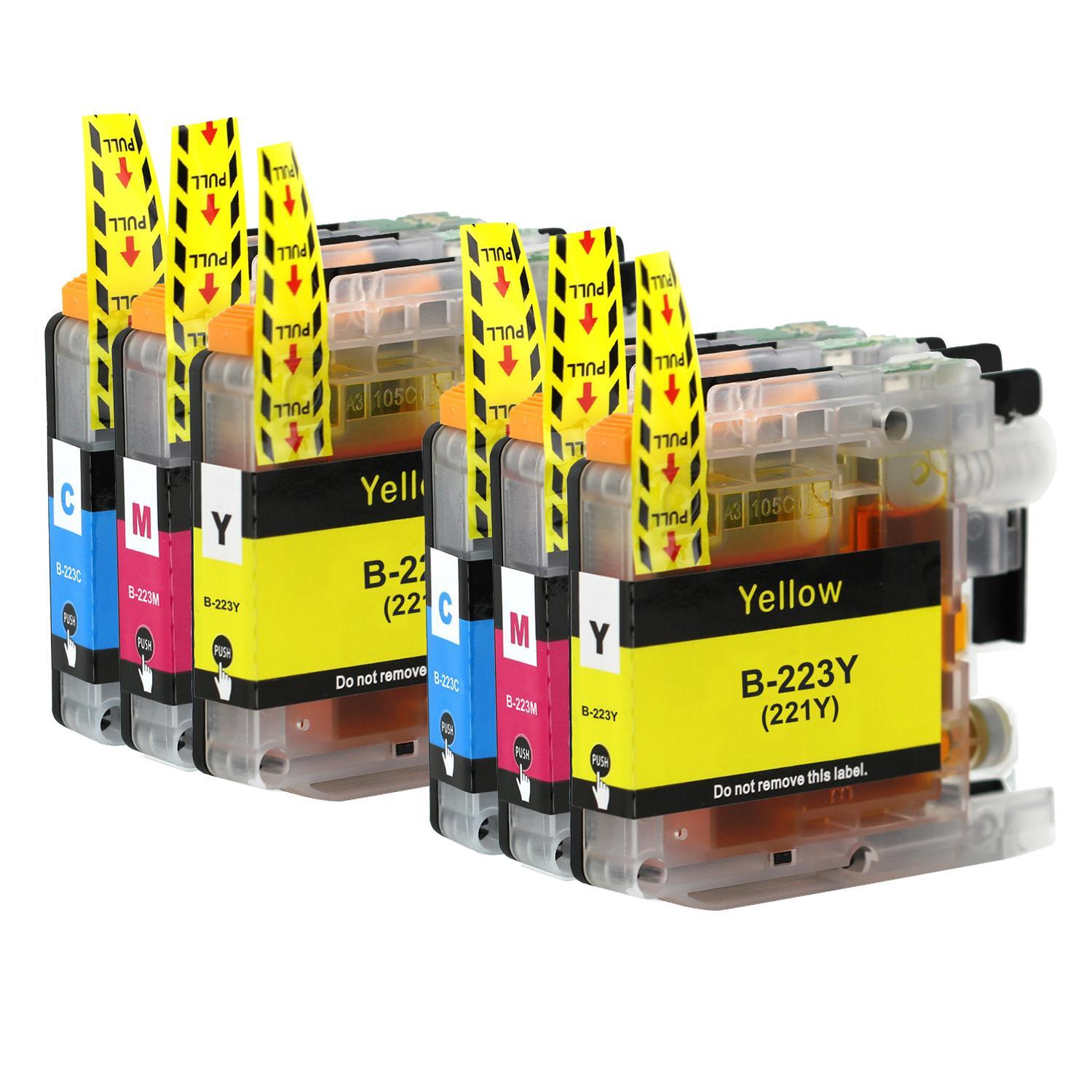 6 C/M/Y Ink Cartridges for use with Brother MFCJ4620DW, MFCJ5620DW