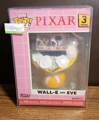 Funko Bitty Pop Wall-E Valentines Wall-E and Eve Mini-Figure Bouquet 3 Pieces
