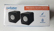 Manhattan 2600 Series Computer Speakers - Stereo Sound - USB Powered - 3.5mm