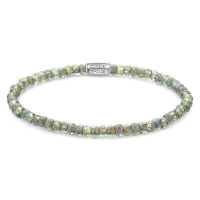REBEL & ROSE Schmuck Damen-Armband Glass Rocks Secret Garden 4 mm RR-40123-S