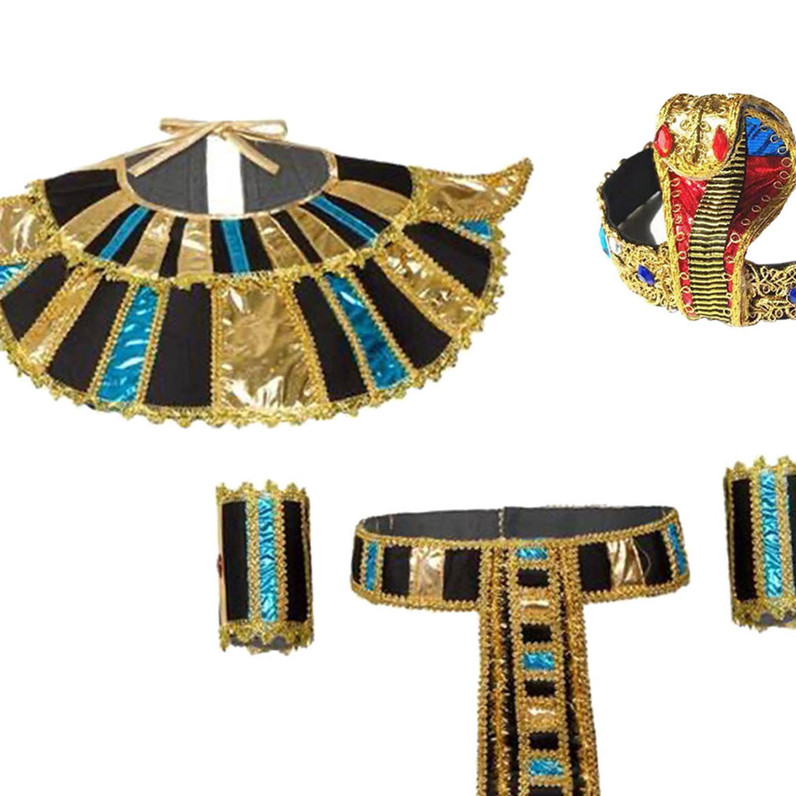 5Pcs Women's Egyptian Costume Accessories Dress up Egyptian Belt