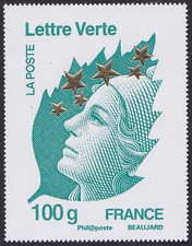 2012 Frankreich Nr. 4662P Maxi Marianne De L´Europa Sterne D´ Gold (100gr LV)
