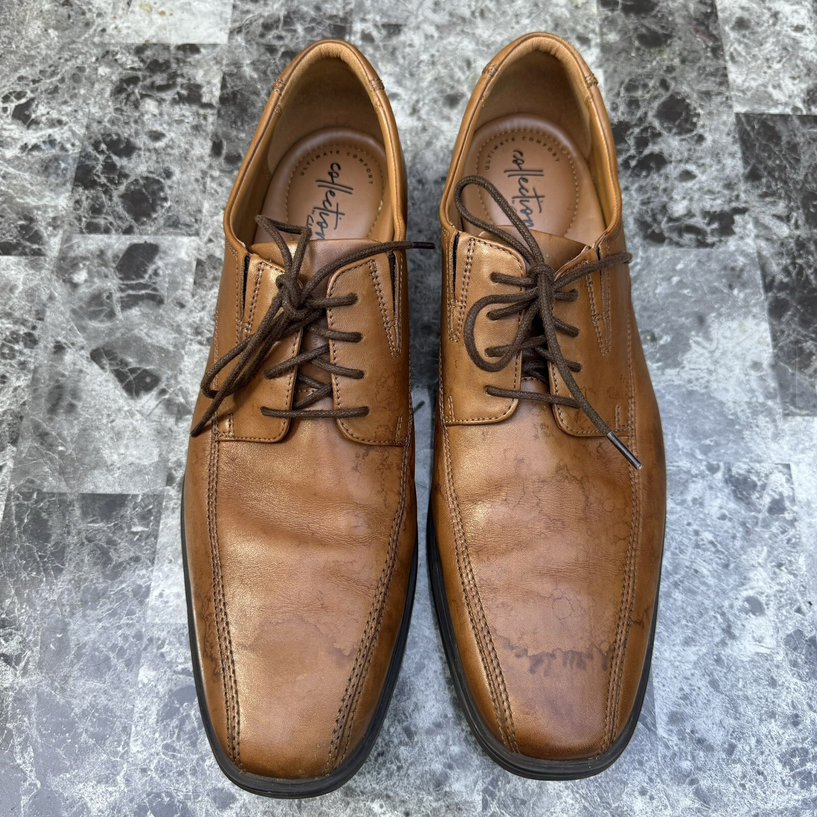 SAOLA Scarpe uomo Clarks Tilden Walk Oxford 11 M pelle marrone scuro