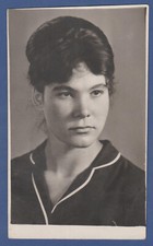 Portrait of a Pretty Young Girl, Beautiful Lady Soviet Vintage Photo USSR