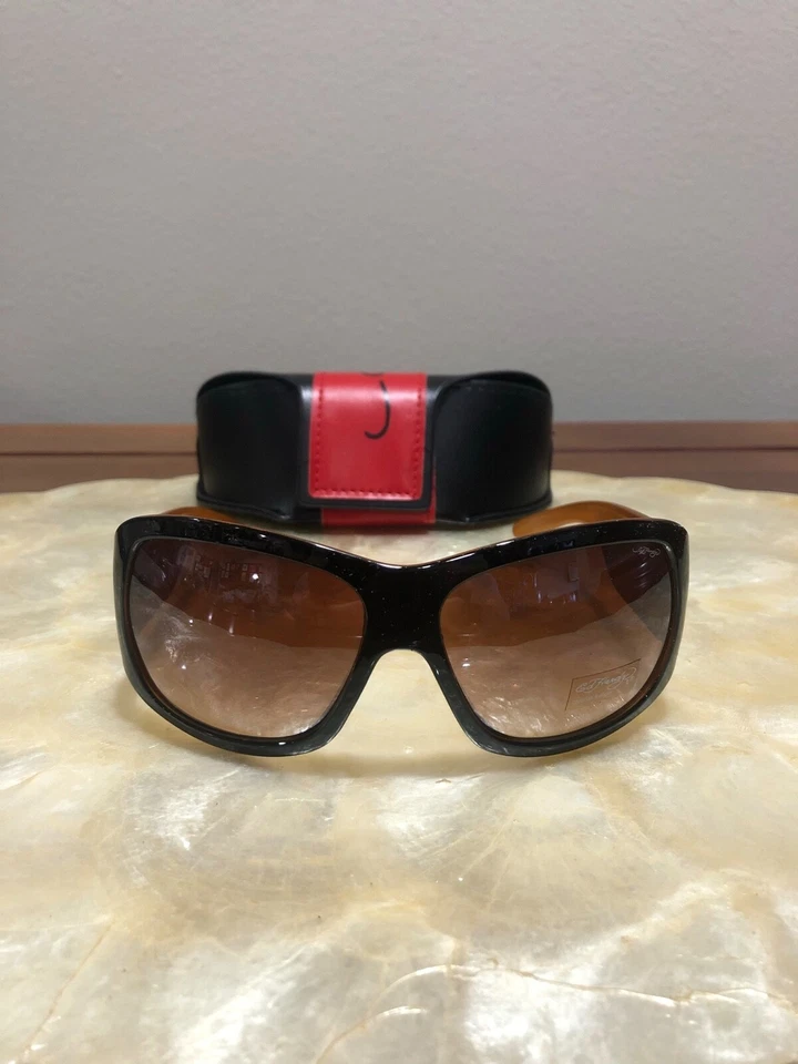 Ed Hardy Lt Brown Vintage Tattoo Wear Sunglasses + Case EHS014 62 20 124 - Изображение 2 из 4