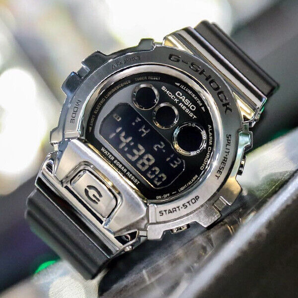 CASIO G-SHOCK Metal Covered Edition Silver Black Watch GShock GM-6900-1