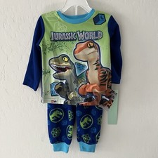 LEGO Jurassic World Boys 2 Piece Pajama Set Size 2T, NWT Blue  Green Fleece