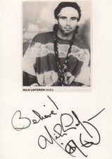 Nils Lofgren "E-Street Band" Autogramm signed 10x15 cm KK mit Magazinbild