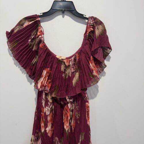 NUEVO CON ETIQUETAS Ricarica Baltic Born Floral Borgoña En Niveles Maxi Vestido Talla XL Nuevo Noche - Imagen 3 de 11