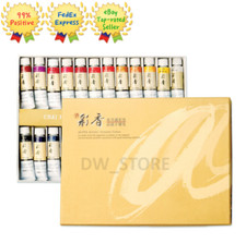 Korean Oriental Watercolor Paint Alpha Gold Set 24 Colors 15ml 0.50oz Tube