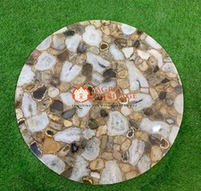 Tavolino angolare piano agata marrone fatto a mano agata mobili tavolo contadino de