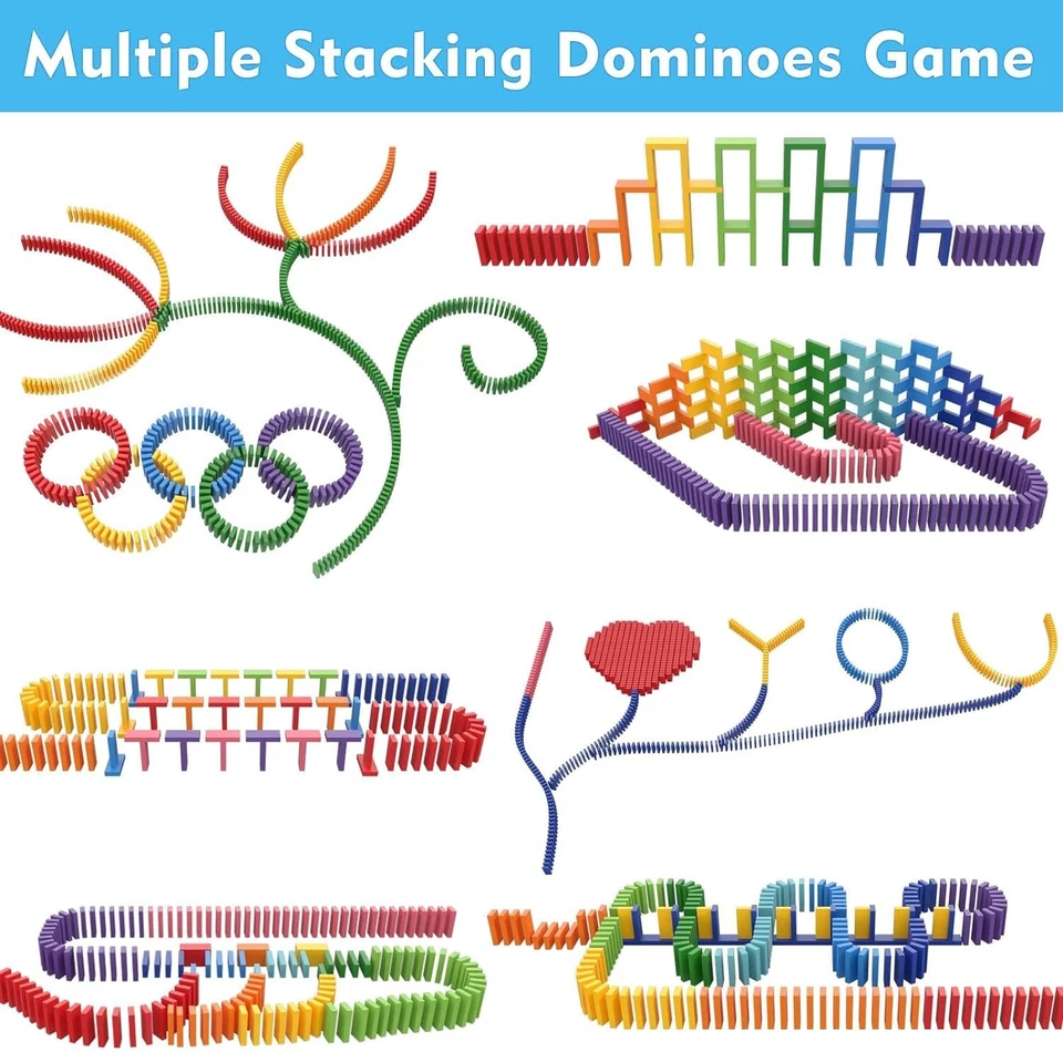 Extra Large 1000 PCS Dominoes Kit - Educational Building Blocks for Families - Image 4 of 4