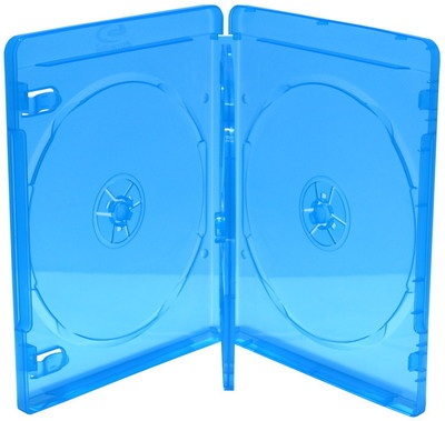 10 Blu-ray Hüllen 3er Box 14 mm für je 3 BD / CD / DVD blau
