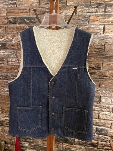 Vintage Nelson Denim Sherpa Lined Vest