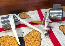 Vintage 2 Pc Potato Ricer and Table Mount Shredder