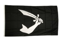 Fahne Pirat Arm mit Schwert Flagge Piraten Hissflagge 90x150cm