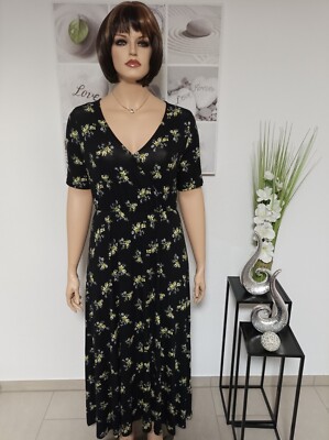BON PRIX COLLECTION - sehr schönes Jersey-Maxi-Kleid Gr.44/46 mit Blümchendruck