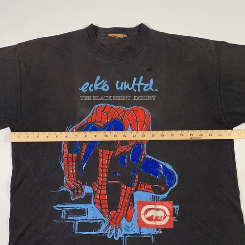 Ecko Unlimited x Marvel Spiderman T-Shirt Herren XL X-Large Black Rhino Ausstellung - Bild 9 von 10