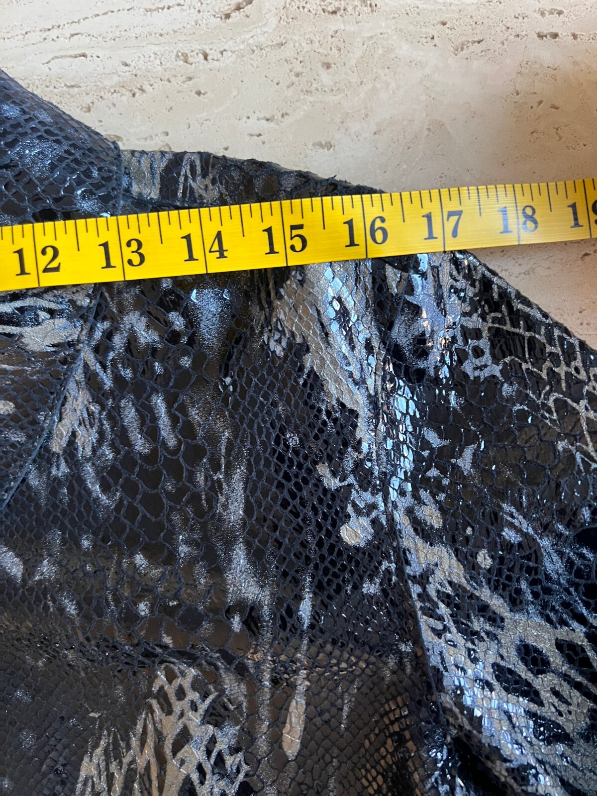 Chico's Black Python Shiny Reversible 100% Leathe… - image 12