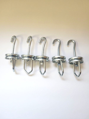 5 Pc 360 Degrees  Rotating Spinner Hooks Powder Coating Hanging