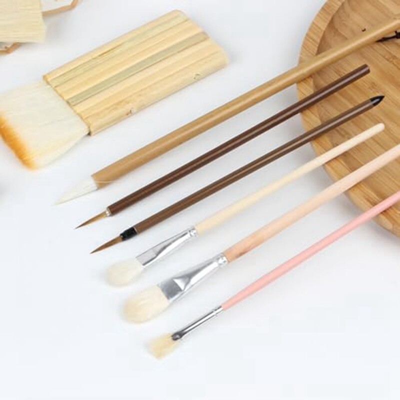 Pottery Glaze Brushes Ceramic Brushes 9 Different Shapes Artist Brushes