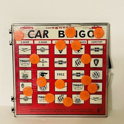 Car Bingo Vintage Magnetic Automobile Auto Black Case