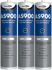 Bond It AS900 Acoustic Sealant White 900ml x 3
