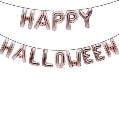Happy Halloween Foil Balloons - 25 Pumpkin Decorations With 'Boo' & Patterns For Spooky Party