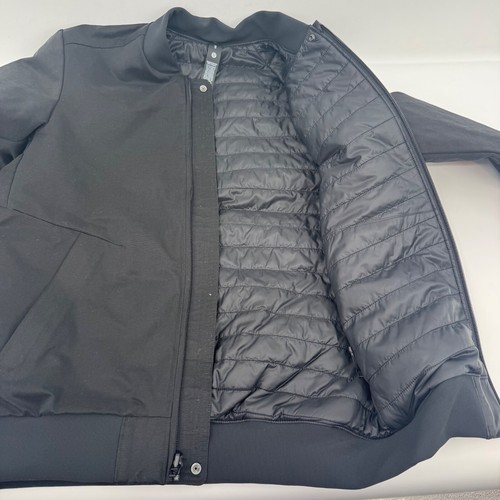 Lululemon Jacket Men XS Black Nexus Bomber Reversible Full Zip Soft Shell Puffer - Picture 8 of 14