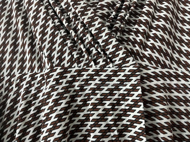 Abito donna TORY BURCH Kelsey avvolgente scollo a V misto seta cappuccio manica taglia M