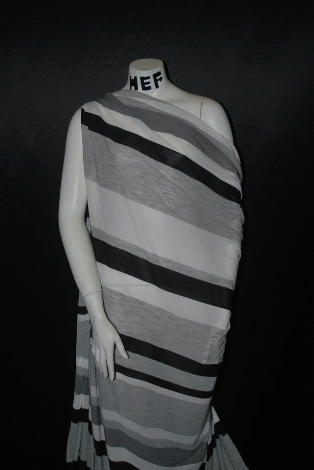 Camiseta de malha Micro Modal Supima ecológica tecido high-end listras horizontais - Imagem 4 de 4