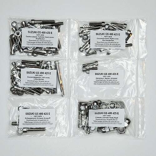 Kit vis allen inox moteur pour restaurer et protéger votre SUZUKI GS400E