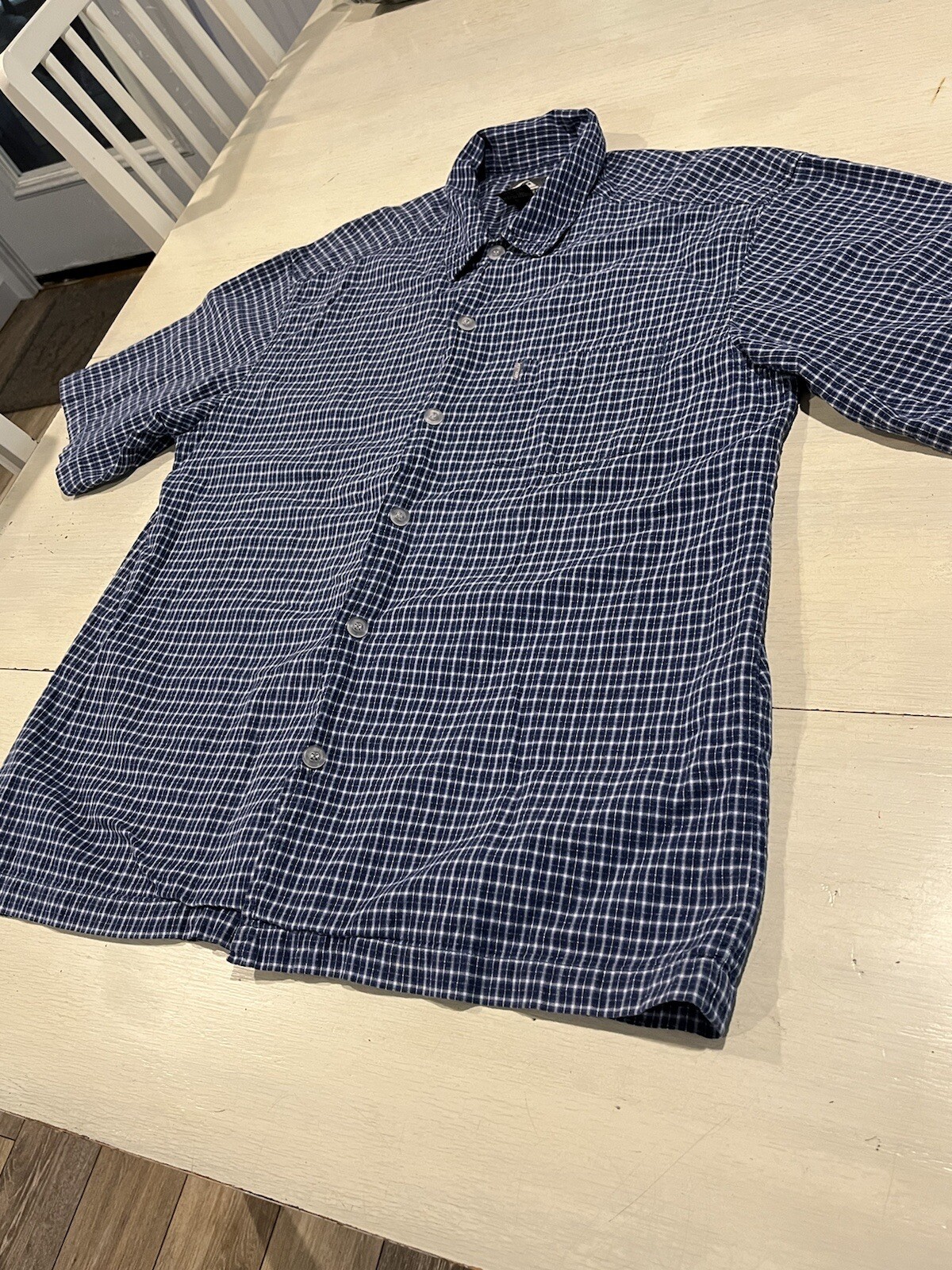 Quicksilver Button Down Men's Size Large Plaid Bl… - image 12