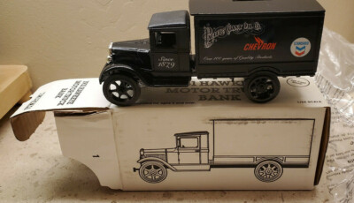#ad #ad Hawkeye 1931 Motor Truck Bank Chevron Standard Oil Pacific Coast Oil NIB $10.99