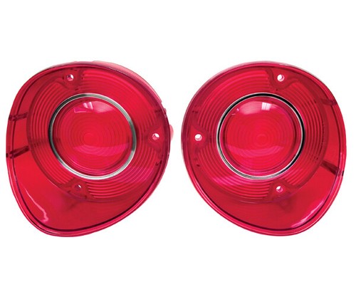 1972 Chevelle Rear Bumper Emblem + Backup Light Lens + Tail Light Lens 4 PCS Set - Picture 3 of 4