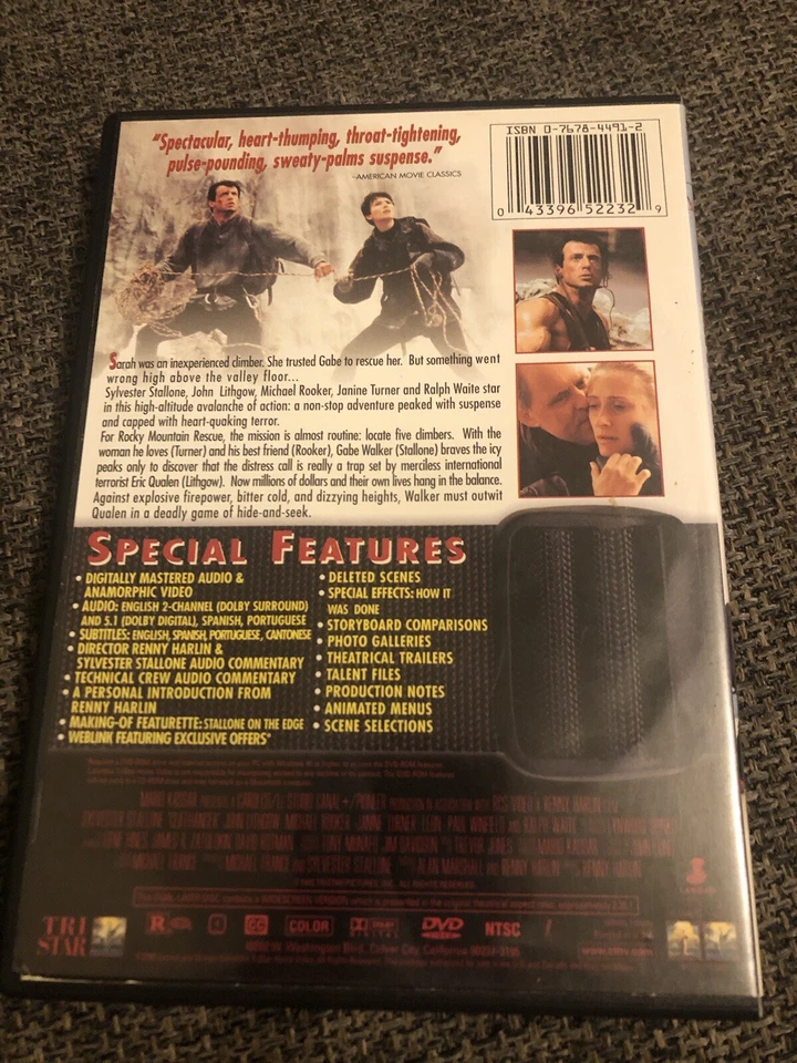 DVD-Cliffhanger-MULTIPLE DVDs SHIP FREE!, SEE STORE!!! - Image 2 of 2