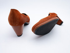 Escarpins Martinelli En Cuir Orange Vif - Taille 36, Talon Haut, Occasion TBE