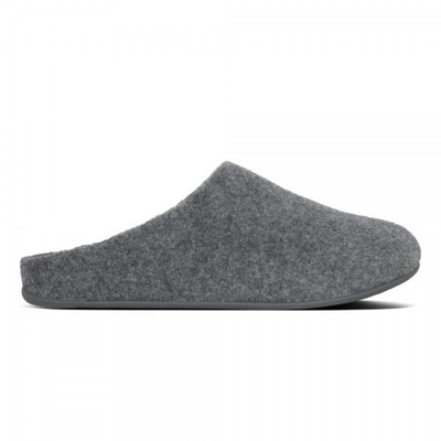 FitFlop SHOVE FELT Mens Winter House Indoor Comfortable Mule Slippers Steel Grey | eBay